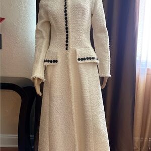 Alexander Wang Cream Trench Coat with Black Buttons